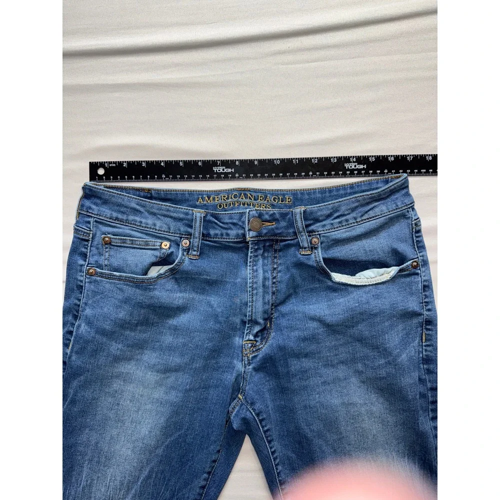 American Eagle Original Straight Jeans Mens 34x32 Active Flex (Minor Wear)